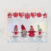 クリスマスの人形はがき ポストカード (正面/裏面)