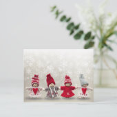 クリスマスの人形はがき ポストカード (スタンド正面)