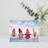 クリスマスの人形はがき ポストカード (スタンド正面)