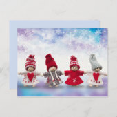 クリスマスの人形はがき ポストカード (正面/裏面)