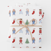 クリスマスの人形よちよち歩きの夢のおもちゃ ラッピングペーパーシート (インサイチュ)