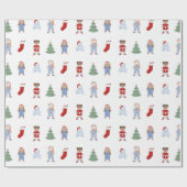 クリスマスの人形よちよち歩きの夢のおもちゃ ラッピングペーパー (フラット)