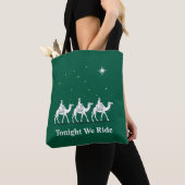 クリスマスの今夜は乗馬する キリスト教の信仰 クリスマス トートバッグ (クローズアップ)