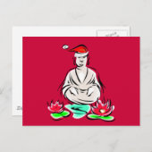 クリスマスの仏のスケッチ シーズンポストカード (正面/裏面)