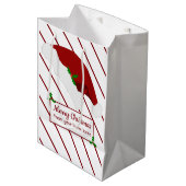 クリスマスの仕事のための秘密のサンタのギフトバッグ ミディアムペーパーバッグ (正面アングル)