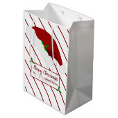 クリスマスの仕事のための秘密のサンタのギフトバッグ ミディアムペーパーバッグ (裏面アングル)