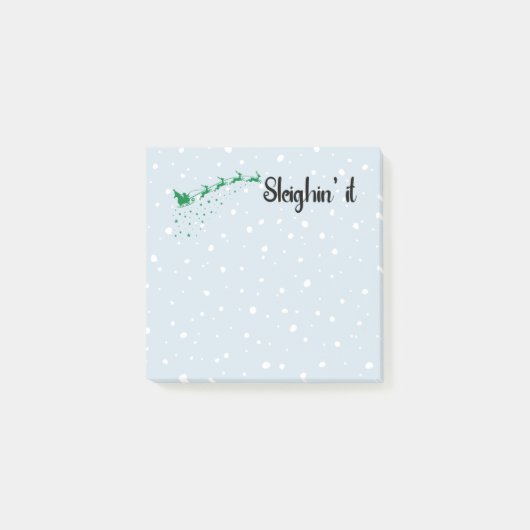 クリスマスの付箋メモ | Sleighin It ポストイット (正面)