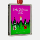 クリスマスの仮面おもしろいの木にコビデ メタルオーナメント (右)