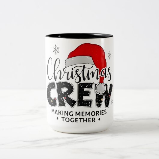 クリスマスの仲間たち 面白い家族で一緒に思い出作り ツートーンマグカップ (中央)