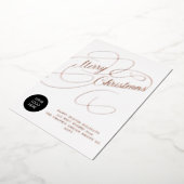 クリスマスの企業の挨拶カスタムロゴ 箔シーズンカード (回転した状態)