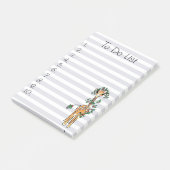 クリスマスの休日かわいいキリンをリストする ポストイット (アングル)