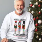 クリスマスの休日にマッチするくるみ割りおもしろい車 スウェットシャツ