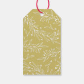 クリスマスの休日に手で果実の葉を描く ギフトタグ (裏面)