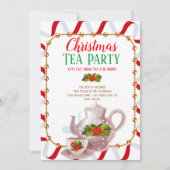 クリスマスの休日のお茶会 招待状 (正面)