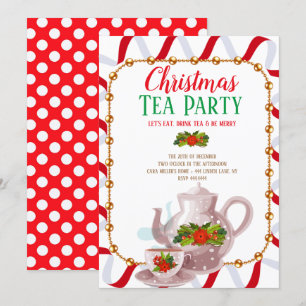 クリスマスの休日のお茶会 招待状