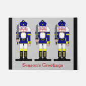 クリスマスの休日のくるみ割りの兵士のカスタムの単語 ドアマット (正面)