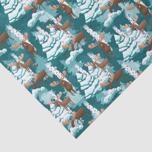 クリスマスの休日のアメリカヘラジカのパーティーのティッシュ 薄葉紙 (詳細)