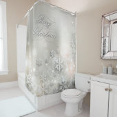 クリスマスの休日のエレガントな雪片 シャワーカーテン (インサイチュ)