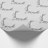 クリスマスの休日のオオシカのカスタムのモノグラム ラッピングペーパー (角)