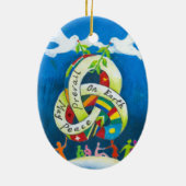 クリスマスの休日のオーナメント-世界平和 セラミックオーナメント (裏面)