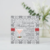 クリスマスの休日のカクテルのパーティの招待状 招待状 (スタンド正面)