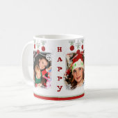 クリスマスの休日のカスタムな写真のマグ コーヒーマグカップ (正面左)