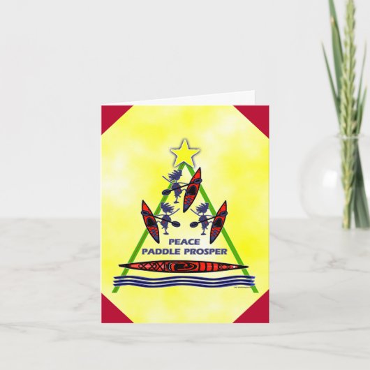 クリスマスの休日のカヤックカード シーズンカード (正面)