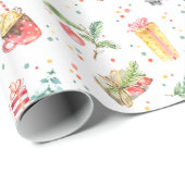 クリスマスの休日のカラフルなトラックは大人のギフトをからかいます ラッピングペーパー (ロールコーナー)