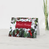 クリスマスの休日のクリスマスの季節の挨拶ビジネス シーズンカード (正面)