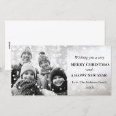 クリスマスの休日のグリーティングニューイヤーフォトカード シーズンカード (正面/裏面)