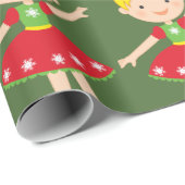 クリスマスの休日のバレリーナ ラッピングペーパー (ロールコーナー)