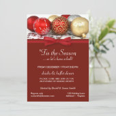 クリスマスの休日のパーティのカスタムの招待状 招待状 (スタンド正面)