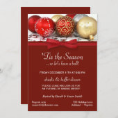 クリスマスの休日のパーティのカスタムの招待状 招待状 (正面/裏面)