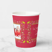 クリスマスの休日のミスタントフォトフレーム赤 紙コップ (左)