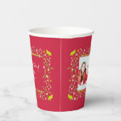 クリスマスの休日のミスタントフォトフレーム赤 紙コップ (右)