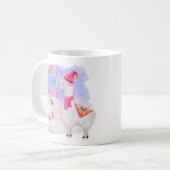 クリスマスの休日のラマ-ベビーそれは冷たい外側です コーヒーマグカップ (正面左)