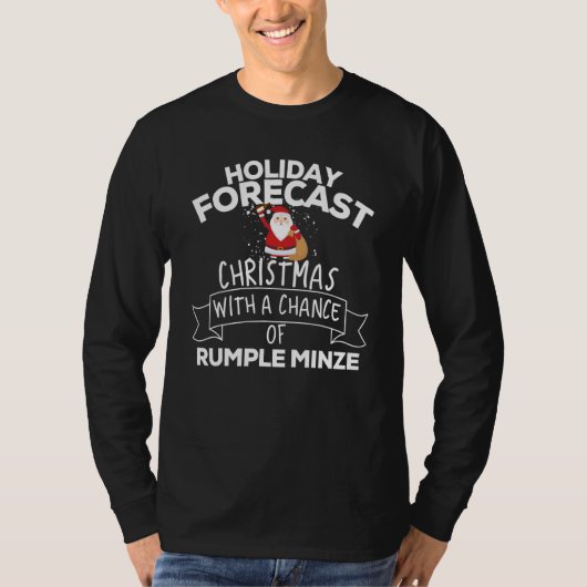 クリスマスの休日の予報 Tシャツ (正面)