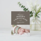 クリスマスの休日の写真の郵便はがきの暗灰色 シーズンポストカード (スタンド正面)