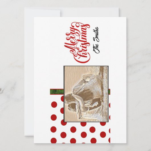 クリスマスの休日の写真 シーズンカード (正面)