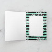 クリスマスの休日の写真 |ヤドリギの子犬のキス シーズンカード (内部)