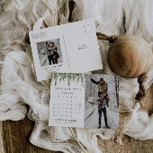 クリスマスの休日の冬の写真の日付を保存 ポストカード