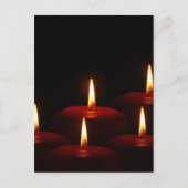 クリスマスの休日の出現の蝋燭炎 シーズンポストカード (正面)