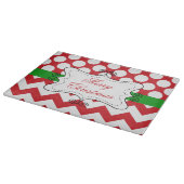 クリスマスの休日の姓 カッティングボード (角)