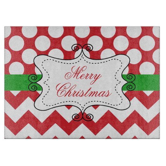 クリスマスの休日の姓 カッティングボード (正面)