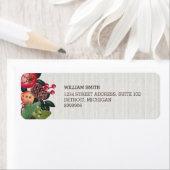 クリスマスの休日の差出人住所ラベル ラベル (インサイチュ)