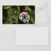 クリスマスの休日の常緑の装飾の背景 名刺 (正面/裏面)