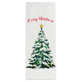 クリスマスの休日の紙のギフトバッグ ワインギフトバッグ (裏面)