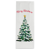 クリスマスの休日の紙のギフトバッグ ワインギフトバッグ (正面)