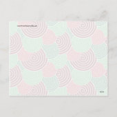 クリスマスの休日の赤い緑の螺線形パターン シーズンポストカード (裏面)