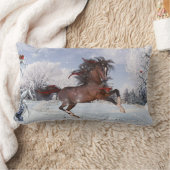 クリスマスの休日の馬の装飾用クッション ランバークッション (ブランケット)